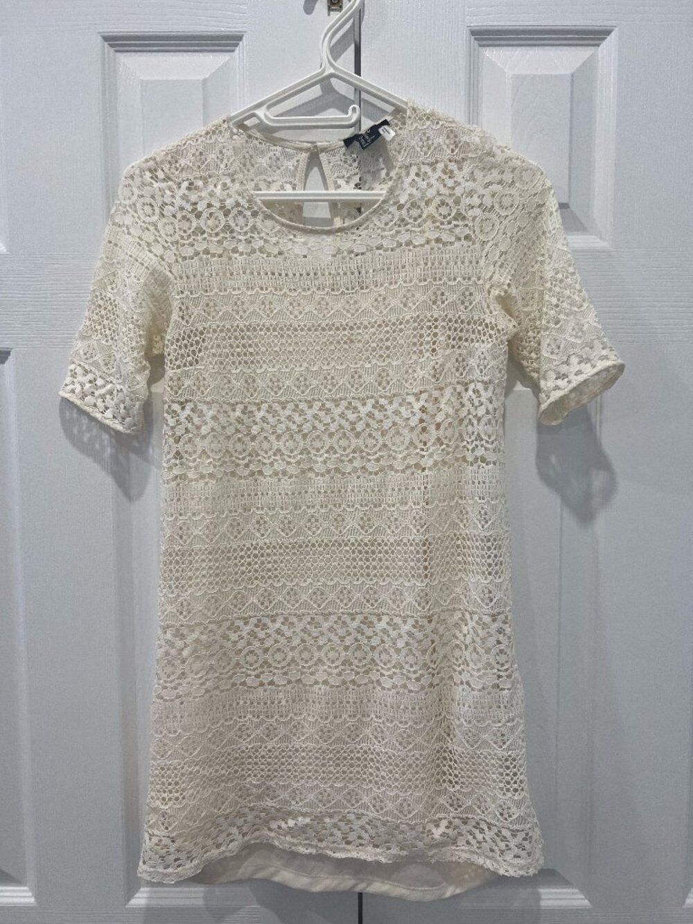 H&M Cream Lace Dress XS